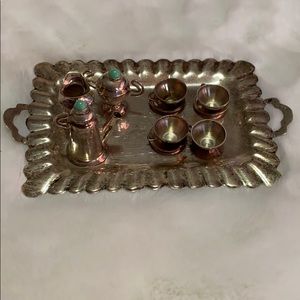 11 piece Mexican Sterling miniature tea set